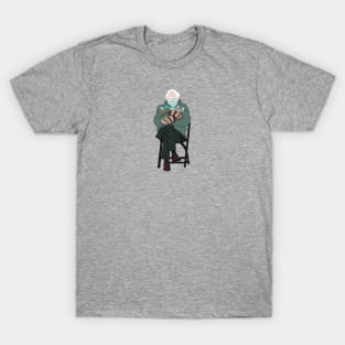Bernie with his mittens and friends T-Shirt
